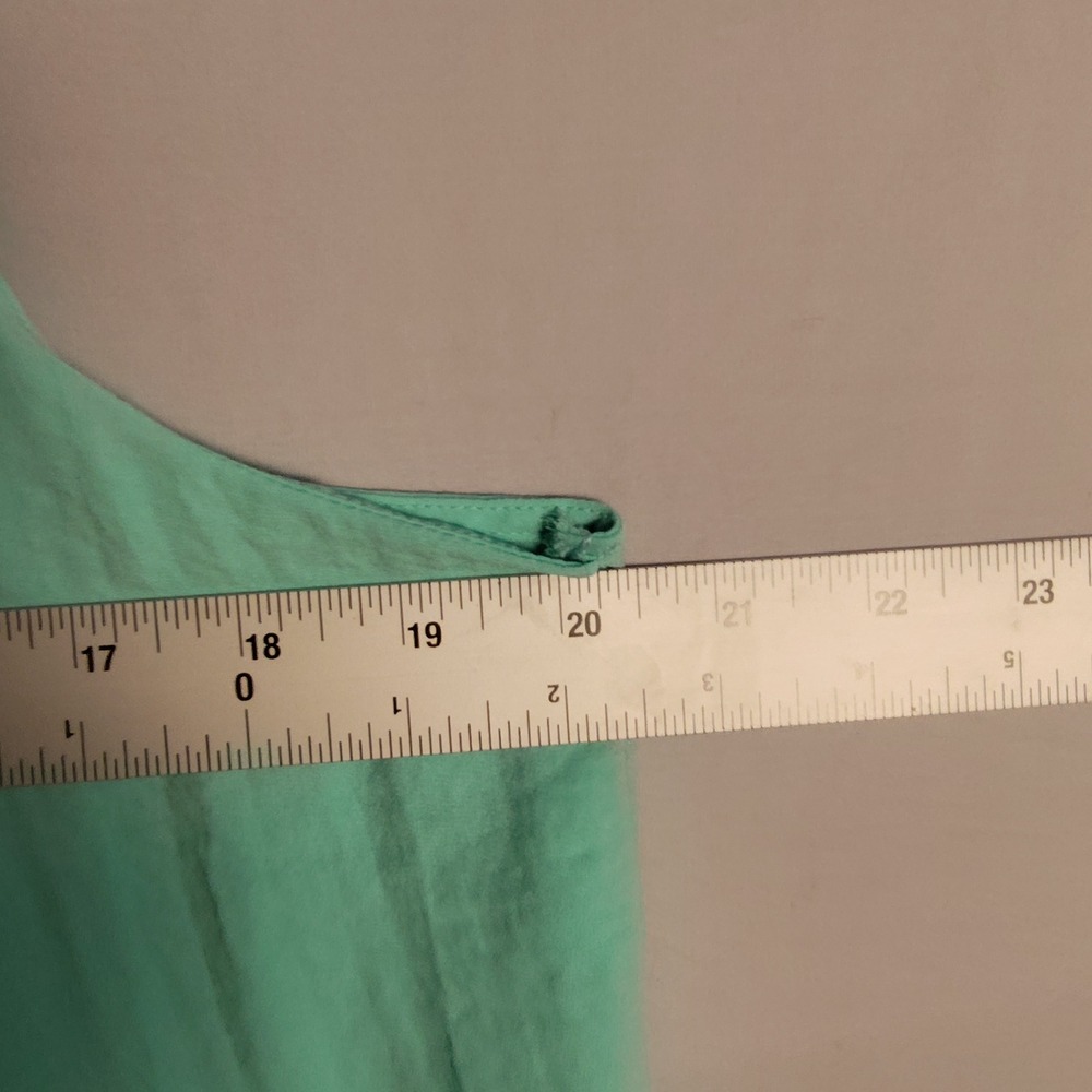 a.n.a A New Approach Mint Green Tiered Sleeveless Tank Top Blouse Back Zip Large - Picture 7 of 10